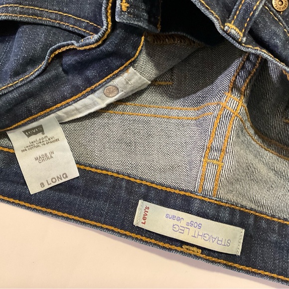 Women's Levi's® 505™ Straight Jeans, 8 Long - Picture 7 of 8